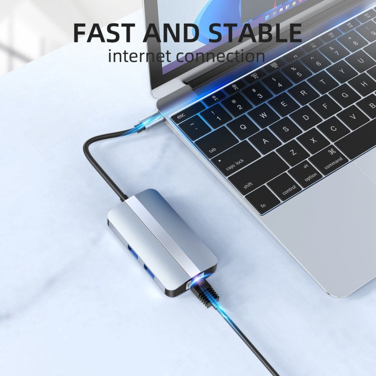 Adattatore HUB USB-C 6 in 1 con HDMI 4K e ricarica PD 87W