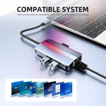 Adattatore HUB USB-C 6 in 1 con HDMI 4K e ricarica PD 87W
