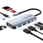 Adattatore HUB docking station USB-C 9 in 1 con HDMI 4K
