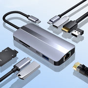 BYL-2206 Adattatore HUB docking station multifunzione da USB-C/Tipo-C a USB 9 in 1, BYL-2206