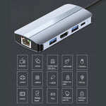 Adattatore HUB docking station USB-C 9 in 1 con HDMI 4K