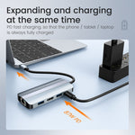 Adattatore HUB docking station USB-C 9 in 1 con HDMI 4K