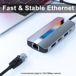 Adattatore HUB docking station USB-C 9 in 1 con HDMI 4K