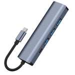 Adattatore HUB USB-C 5 in 1 con porta di rete 1000M