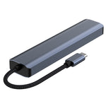 Adattatore HUB USB-C 6 in 1 con porta di rete 1000M