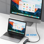 Adattatore HUB USB-C 6 in 1 con porta di rete 1000M
