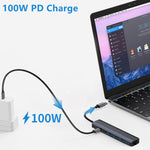 Adattatore HUB USB-C 6 in 1 con porta di rete 1000M