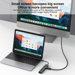 Adattatore HUB USB-C 7 in 1 con HDMI 4K e LAN Gigabit