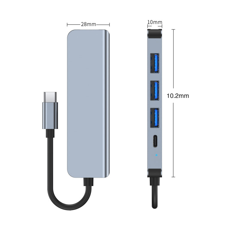 Adattatore HUB USB-C a USB 5 in 1 BYL-2301