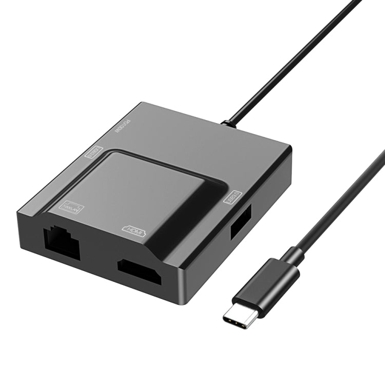 Adattatore HUB USB-C 5 in 1 con HDMI, RJ45, USB3.0