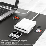 Hub USB-C 4 in 1 con Lettore Schede SD/TF/CF/MS