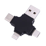 Lettore schede TF 4 in 1 USB-C, USB 2.0, Micro USB e 8 pin