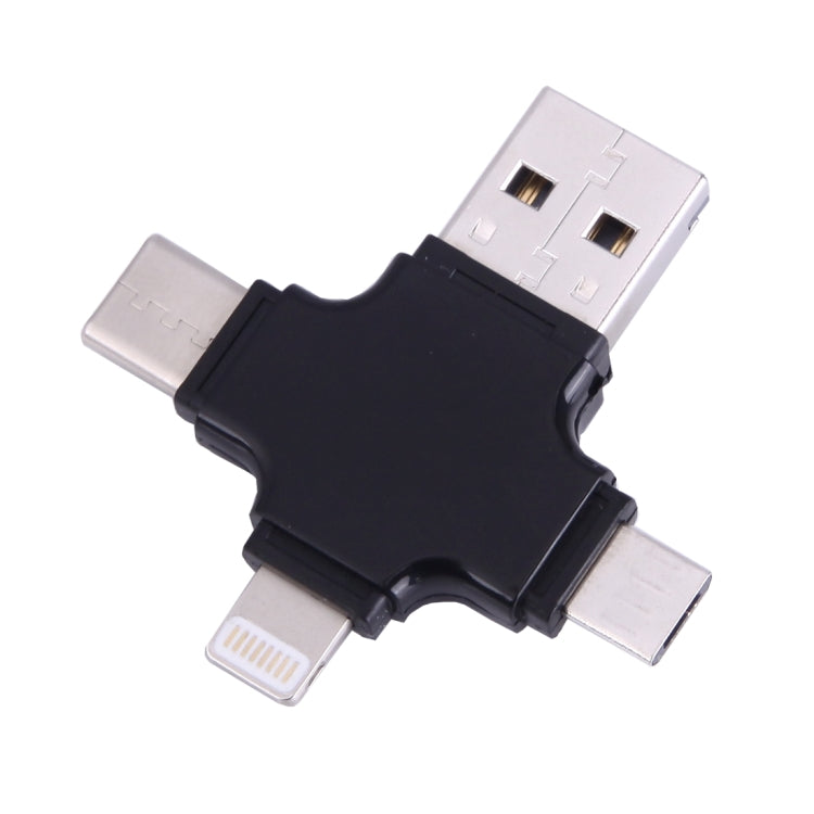 Lettore schede TF 4 in 1 USB-C, USB 2.0, Micro USB e 8 pin