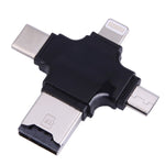 Lettore schede TF 4 in 1 USB-C, USB 2.0, Micro USB e 8 pin
