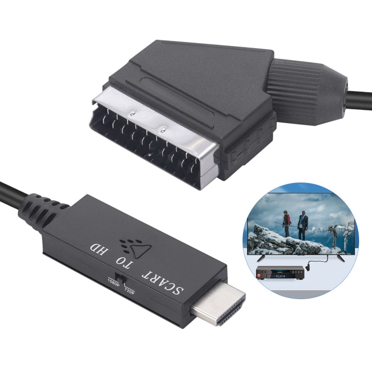 Cavo adattatore audio video convertitore da Scart a HDMI compatibile, Scart To HDMI