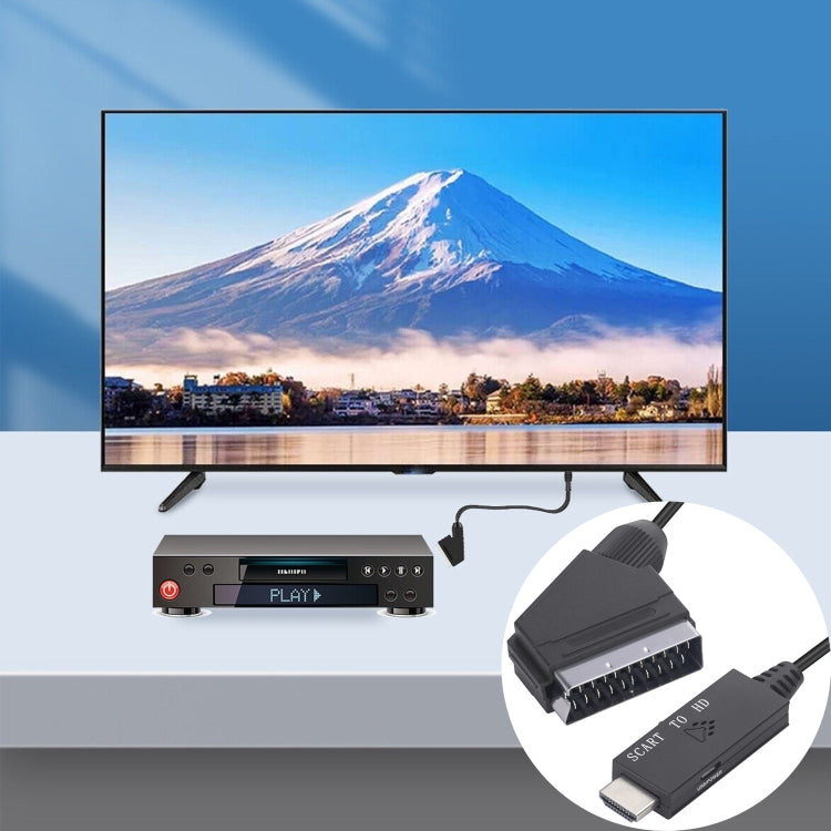 Cavo adattatore audio video convertitore da Scart a HDMI compatibile, Scart To HDMI
