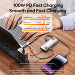 ROCK TR28 HDMI 4K Gigabit Network PD Caricatore rapido 6 in 1 HUB USB 3.0, TR28 6  in 1 HUB