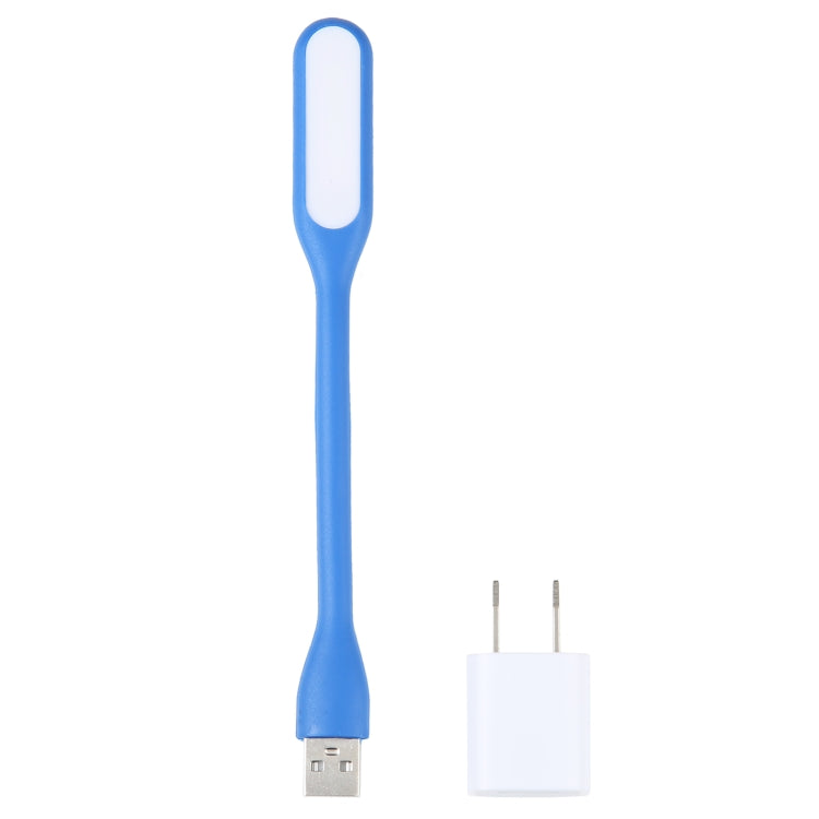 Lampada da lettura flessibile con interfaccia USB a 6 LED con alimentatore americano, Light + Adapter