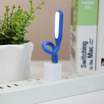 Lampada da lettura flessibile con interfaccia USB a 6 LED con alimentatore americano, Light + Adapter