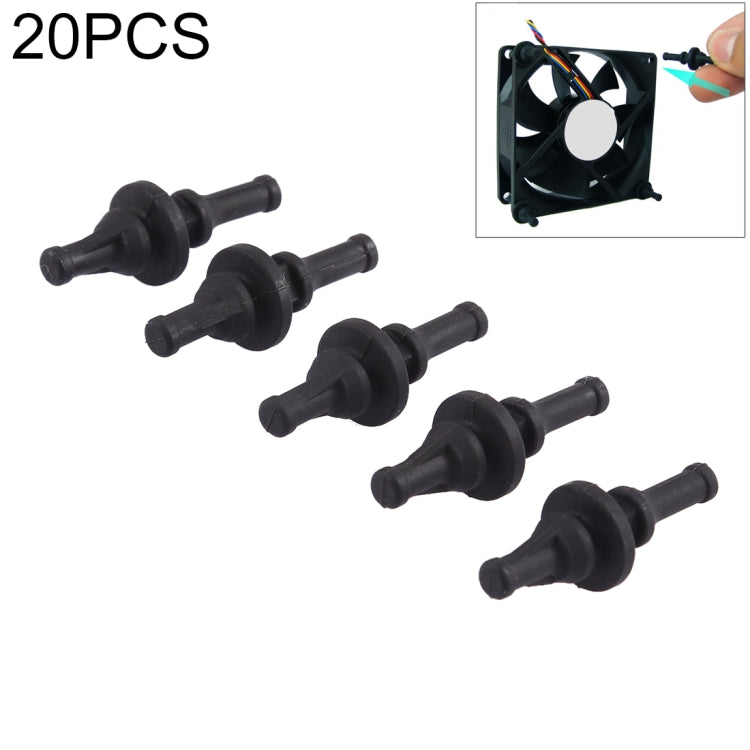 Vite per ventola per computer in gomma siliconica per unghie smorzante morbida da 20 pezzi da 29,9 mm, 20 PCS 29.9mm