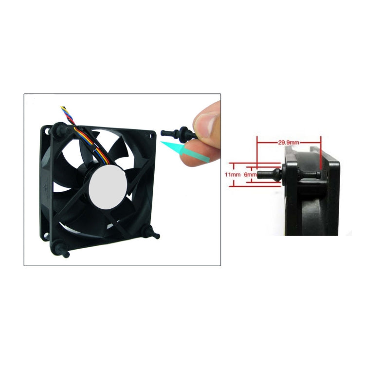 Vite per ventola per computer in gomma siliconica per unghie smorzante morbida da 20 pezzi da 29,9 mm, 20 PCS 29.9mm