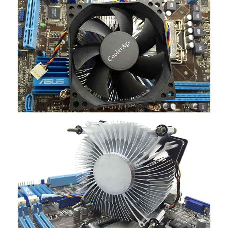 Dissipatore di calore con ventola silenziosa silenziosa per CPU a 4 pin per Intel 1155/1151/i3/i5, Intel 1155 / 1151 / i3 / i5
