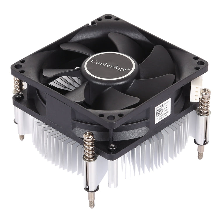 Dissipatore di calore in alluminio addensato con ventola silenziosa silenziosa per CPU a 4 pin per Intel 1155/1150/1151, Intel 1155 / 1150 / 1151