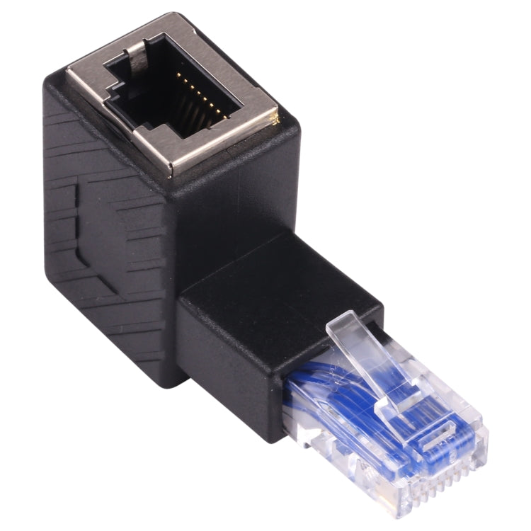 Adattatore di estensione da 90 gradi convertitore RJ45 maschio-femmina per cavo di rete Ethernet LAN Cat5 Cat6, 90 Degrees Up
