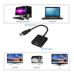 Cavo convertitore scheda grafica esterna da USB 3.0 a VGA, risoluzione: 720P, 720P (Black), 720P (Blue), 720P