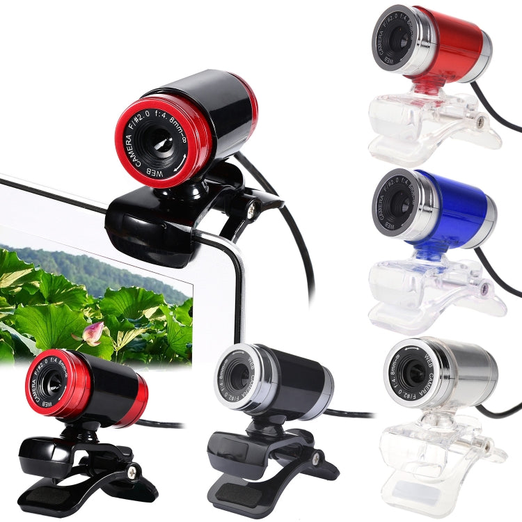 HXSJ A860 Webcam HD 30fps 480P per desktop/laptop, con microfono fonoassorbente da 10 m, lunghezza: 1,4 m, A860 Black, A860 Grey, A860 Blue, A860 Red, A860 Red + Black