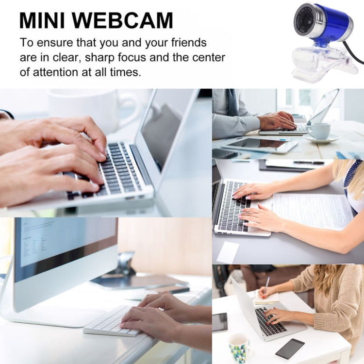 HXSJ A860 Webcam HD 30fps 480P per desktop/laptop, con microfono fonoassorbente da 10 m, lunghezza: 1,4 m, A860 Black, A860 Grey, A860 Blue, A860 Red, A860 Red + Black