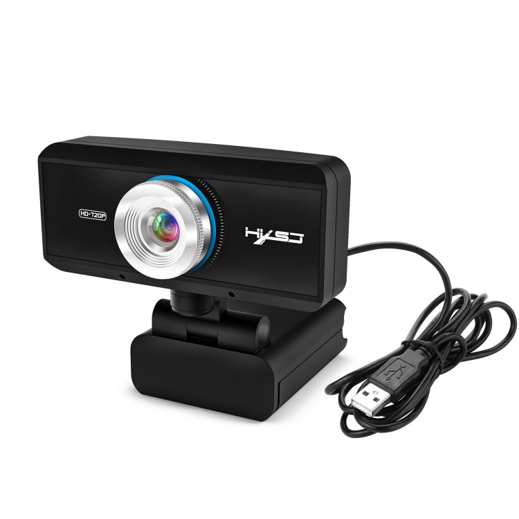 HXSJ S90 Webcam HD 30fps 1 Megapixel 720P per desktop/laptop/Android TV, con microfono fonoassorbente da 8 m, lunghezza cavo: 1,5 m, S90