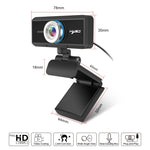 HXSJ S90 Webcam HD 30fps 1 Megapixel 720P per desktop/laptop/Android TV, con microfono fonoassorbente da 8 m, lunghezza cavo: 1,5 m, S90