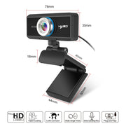 HXSJ S90 Webcam HD 30fps 1 Megapixel 720P per desktop/laptop/Android TV, con microfono fonoassorbente da 8 m, lunghezza cavo: 1,5 m, S90