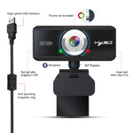 HXSJ S90 Webcam HD 30fps 1 Megapixel 720P per desktop/laptop/Android TV, con microfono fonoassorbente da 8 m, lunghezza cavo: 1,5 m, S90