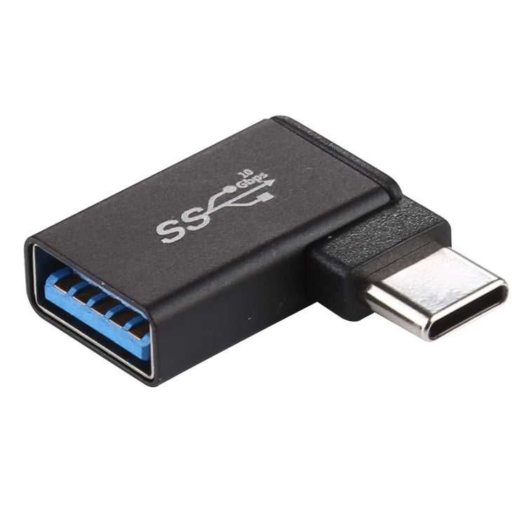 Adattatore in lega di alluminio con testa a gomito da 90 gradi da tipo C / USB-C maschio a USB 3.0 femmina, Type-C Male to USB 3.2 Female