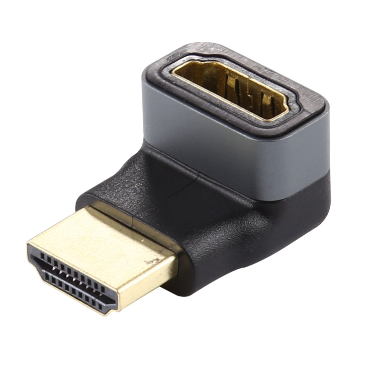 Adattatore HDMI maschio a HDMI femmina con testa a gomito da 90 gradi in lega di alluminio, HDMI Female to HDMI Female