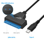 Cavo convertitore dati HDD USB-C/Type-C 3.1 maschio a SATA (15 pin + 7 pin), lunghezza: 20 cm, Type-C to SATA
