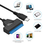 Cavo convertitore dati HDD USB-C/Type-C 3.1 maschio a SATA (15 pin + 7 pin), lunghezza: 20 cm, Type-C to SATA