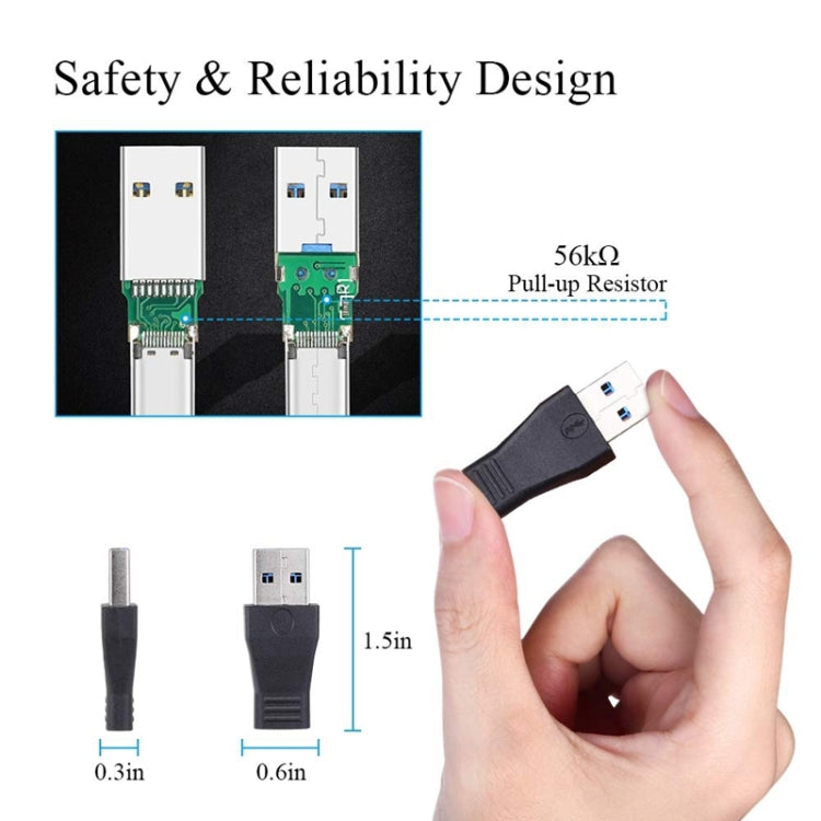 Adattatore USB 3.0 maschio a USB-C femmina Type-C 3.1