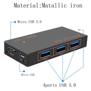 Dock di espansione convertitore HUB multifunzione USB 3.0 4 in 1 9573S