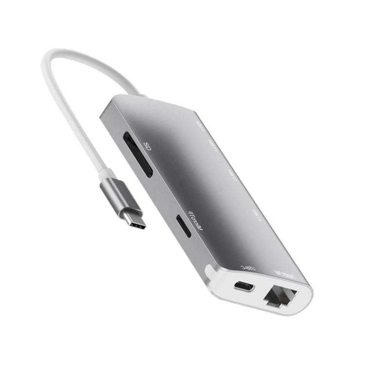Hub USB-C 8 in 1 con HDMI 4K, USB 3.0, RJ45 e slot SD/TF