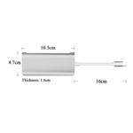 Hub USB-C 8 in 1 con HDMI 4K, USB 3.0, RJ45 e slot SD/TF