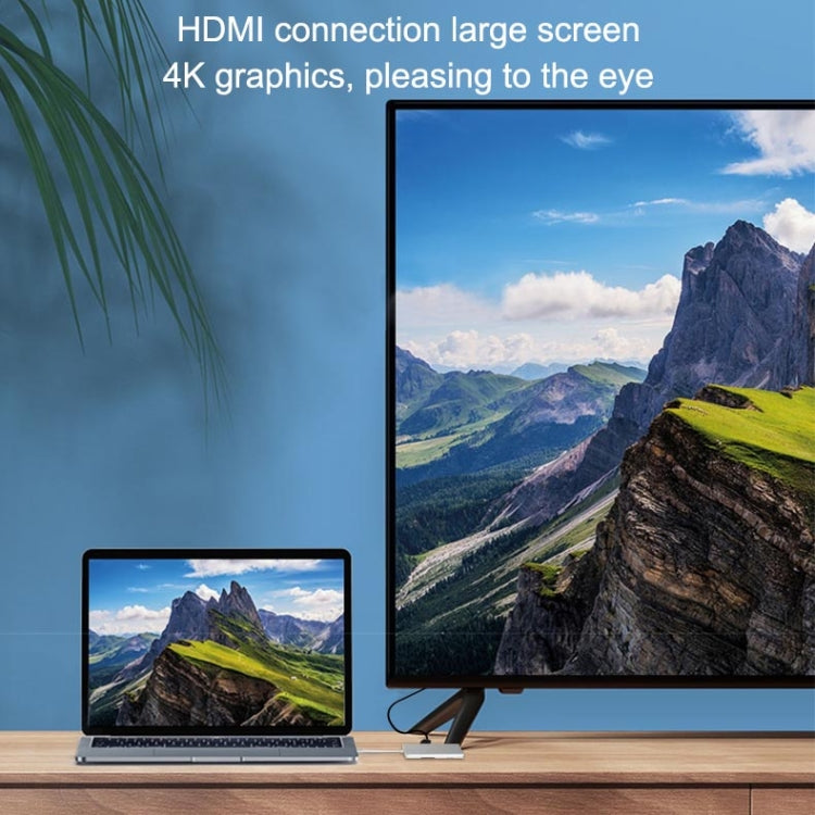 Hub USB-C 8 in 1 con HDMI 4K, USB 3.0, RJ45 e slot SD/TF