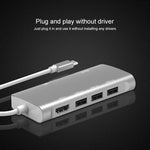 Hub USB-C 8 in 1 con HDMI 4K, USB 3.0, RJ45 e slot SD/TF