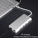 Hub USB-C 8 in 1 con HDMI 4K, USB 3.0, RJ45 e slot SD/TF