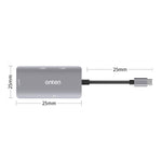 Onten 91882 Lettore di schede multifunzione 5 in 1 USB3.0 x3 + SD + TF + CF Type-C / USB-C OTG