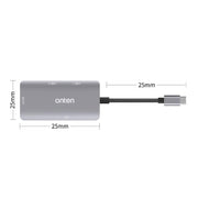 Onten 91882 Lettore di schede multifunzione 5 in 1 USB3.0 x3 + SD + TF + CF Type-C / USB-C OTG