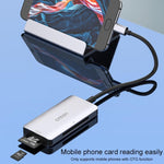 Onten 91882 Lettore di schede multifunzione 5 in 1 USB3.0 x3 + SD + TF + CF Type-C / USB-C OTG