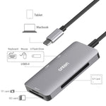 Onten 91882 Lettore di schede multifunzione 5 in 1 USB3.0 x3 + SD + TF + CF Type-C / USB-C OTG